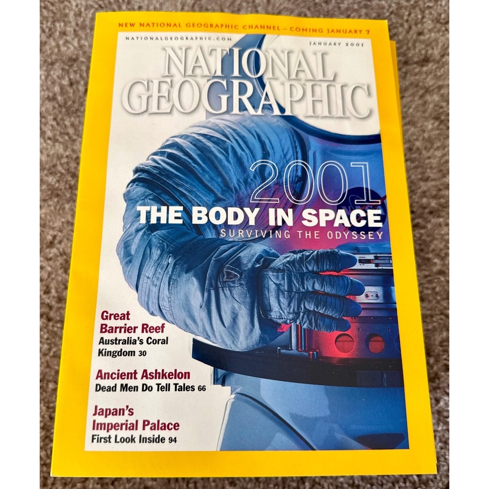 National Geographic Magazine January 2001 Yellow Excellent Space Body Japan Reef